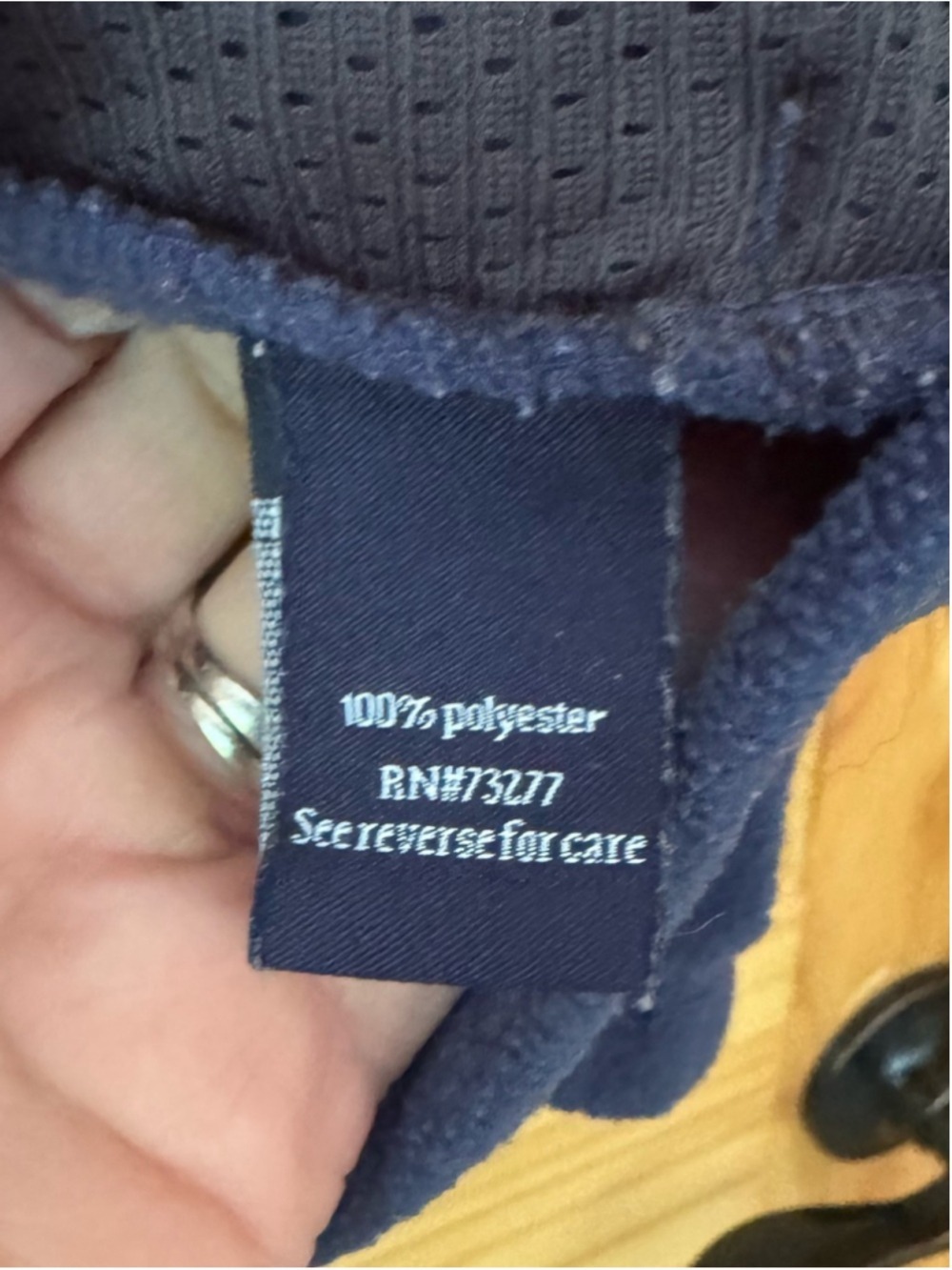 Croft & Barrow Navy Quarter-Zip Fleece Pullover Men's large - Picture 4 of 6